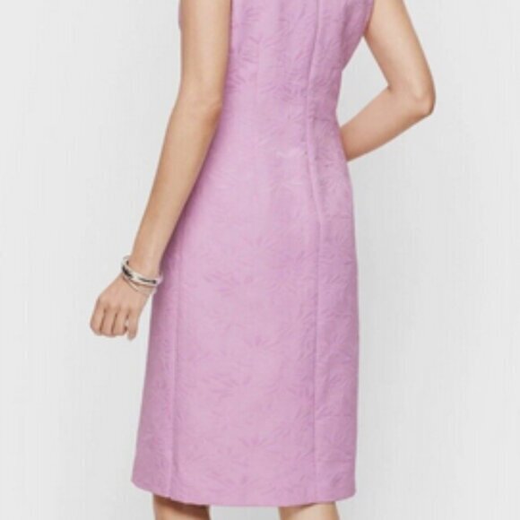 NWT Talbots lavender floral Matelassé Bow Detail Shift Dress sz 10--SOLD OUT - Picture 3 of 15